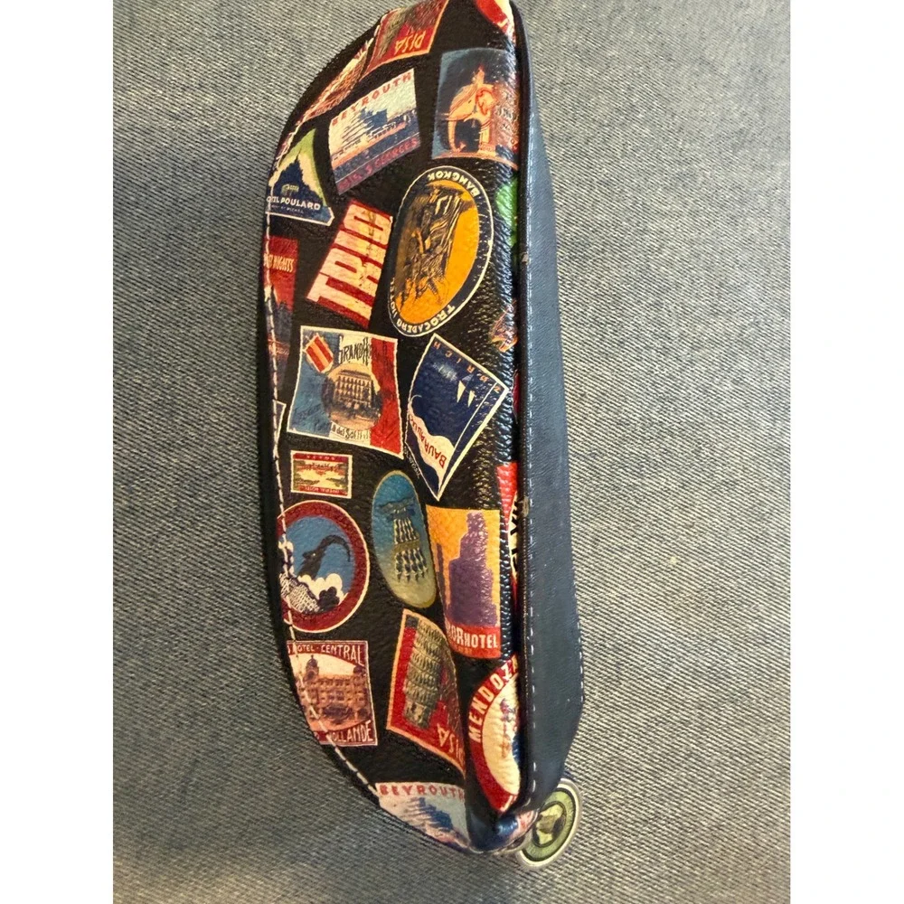 Sydney Love 'Vintage' Travel Hotel Luggage Label Print Wristlet Pouch Keychain 2
